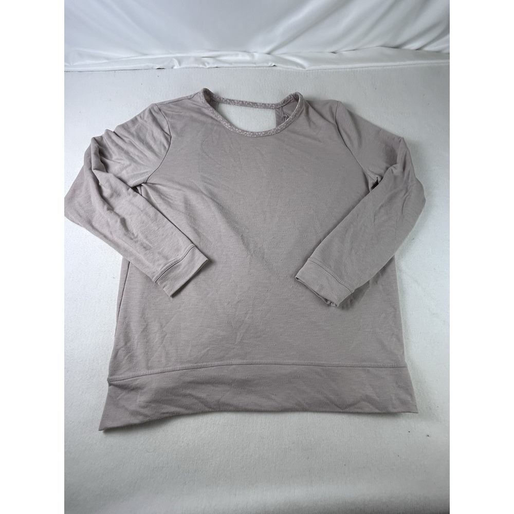 Victoria's Secret Women's M Open Back Blush Pink Long Sleeve Shirt Relaxed Fit